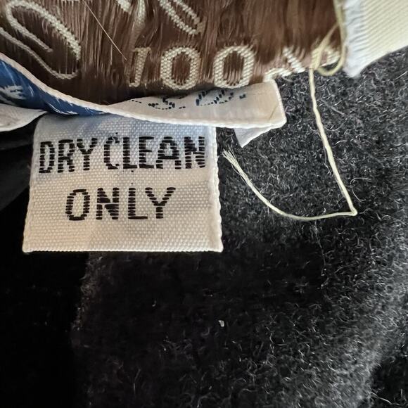 Vintage Bespoke Custom Gray Cashmere Long Sleeve Midi Dress Size 6 - Picture 13 of 13